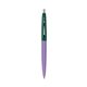 a grapetini barrel & forest green cap clic pen - blue and black ink