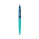 a teal barrel & royal cap clic pen - blue and black ink