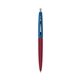 a burgundy barrel & royal cap clic pen - blue and black ink