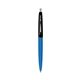 a royal barrel & black cap clic pen - blue and black ink