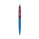 a royal barrel & burgundy cap clic pen - blue and black ink