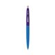 a royal barrel & purple cap clic pen - blue and black ink
