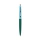 a forest green barrel & electric punch cap clic pen - blue and black ink