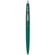 a forest green barrel & forest green cap clic pen - blue and black ink