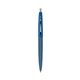 a metallic dark blue barrel & royal cap clic pen - blue and black ink