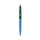 a blue barrel & forest green cap clic pen - blue and black ink