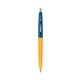 a creamsicle barrel & royal cap clic pen - blue and black ink
