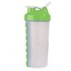 aerial view a lime green medicine reminder drink cup, image 1 of 3