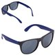 aerial view a blue naples durable uv400 protective sunglasses, image 1 of 2
