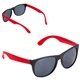 aerial view a red naples durable uv400 protective sunglasses, image 1 of 2