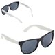 aerial view a white naples durable uv400 protective sunglasses, image 1 of 3