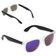 aerial view a black key west mirrored sunglasses, image 1 of 2