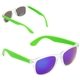 aerial view a lime green key west mirrored sunglasses, image 1 of 2