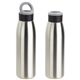 aerial view a silver aurora 18 oz vacuum insulated copper - coated stainless steel bottle, image 1 of 2