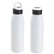 aerial view a white aurora 18 oz vacuum insulated copper - coated stainless steel bottle, image 1 of 2