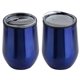 aerial view a blue onyx 12 oz stainless steel / polypropylene wine goblet, image 1 of 2