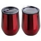 aerial view a red onyx 12 oz stainless steel / polypropylene wine goblet, image 1 of 2