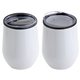 aerial view a white onyx 12 oz stainless steel / polypropylene wine goblet, image 1 of 2