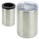 aerial view a silver coventry 12 oz vacuum insulated stainless steel tumbler + can cooler, image 1 of 2