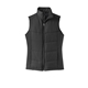 aerial view a black/black port authority(r) womens puffy vest - colors, image 1 of 6