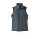 aerial view a dark slate/black port authority(r) womens puffy vest - colors, image 1 of 6