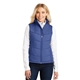aerial view a mediterranean blue/black port authority(r) womens puffy vest, image 1 of 6