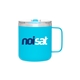 aerial view a matte aqua camper 16.9 oz copper vacuum insulated stainless steel travel mug, image 1 of 8