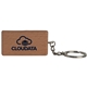 aerial view a wood blank rectangle wooden keychain, image 1 of 3