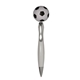 aerial view a white soccer ball stress ball top click pen, image 1 of 2