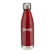 aerial view a brick red 17 oz cascade stainless steel bottle, image 1 of 2