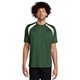 aerial view a forest green/white sport - tek(r) dry zone(r) colorblock crew, image 1 of 7
