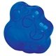 aerial view a translucent blue paw bank with twist - off bottom plug, image 1 of 2