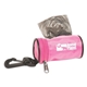aerial view a pink pick it up pet bag dispenser, image 1 of 2