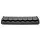 aerial view a black 7 day compartment pill med minder, image 1 of 2