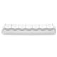 aerial view a white 7 day compartment pill med minder, image 1 of 2