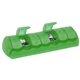 aerial view a translucent lime 7 day compartment pill med minder, image 1 of 2