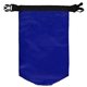 aerial view a blue 7 w x 11 h the navagio 2.5 liter water resistant dry bag with clear pocket window, image 1 of 11