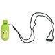 aerial view a lime green whistle / cob light lanyard, full color digital, image 1 of 4
