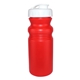 aerial view a red bottle & white lid 20 oz cycle bottle with flip top cap, image 1 of 2