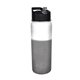 aerial view a white to smoke mood(tm) 26 oz stainless steel bottle, full color digital, image 1 of 2