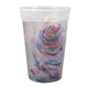 aerial view a rainbow mood(tm) 17 oz rainbow confetti cup, image 1 of 5