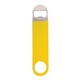 a yellow vinyl wrapped paddle style bottle opener