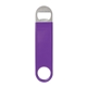 a purple vinyl wrapped paddle style bottle opener