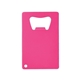 a pink credit card powder coated wallet bottle opener