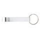 a silver anodized aluminum bottle opener keyring