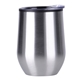 a silver travelers 12 oz cup