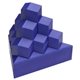aerial view a blue pyramid stack puzzle set, image 1 of 2