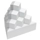 aerial view a white pyramid stack puzzle set, image 1 of 2