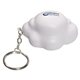 aerial view a white cloud stress reliever key chain, image 1 of 2