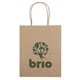 aerial view a brown kraft kraft paper shopping bag, image 1 of 4
